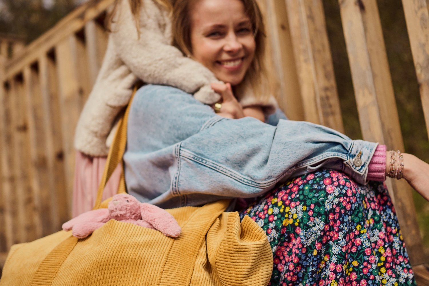 Corduroy Mum Bag Deep Yellow