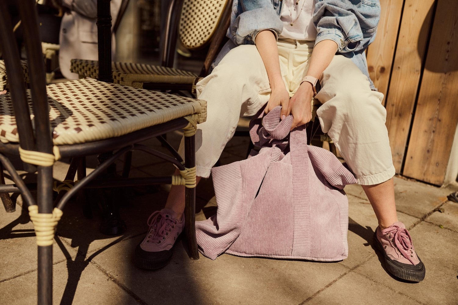 Corduroy Mum Bag Lavender