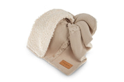 Couverture Chaude en Coton Bouclé - Cappuccino