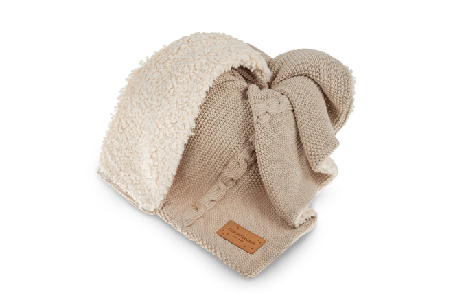 Coperta in caldo cotone Boucle - Cappuccino