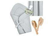 Light Blue Baby Gift Set with Swaddle Bag