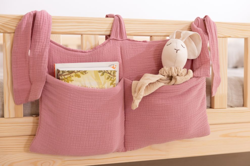 Bolsa de Almacenamiento Cama - Beige con lunares dorados