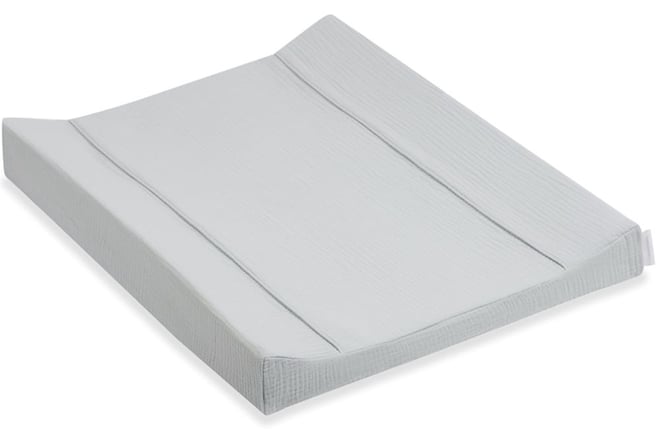 Matelas à Langer en Mousseline Gris Clair