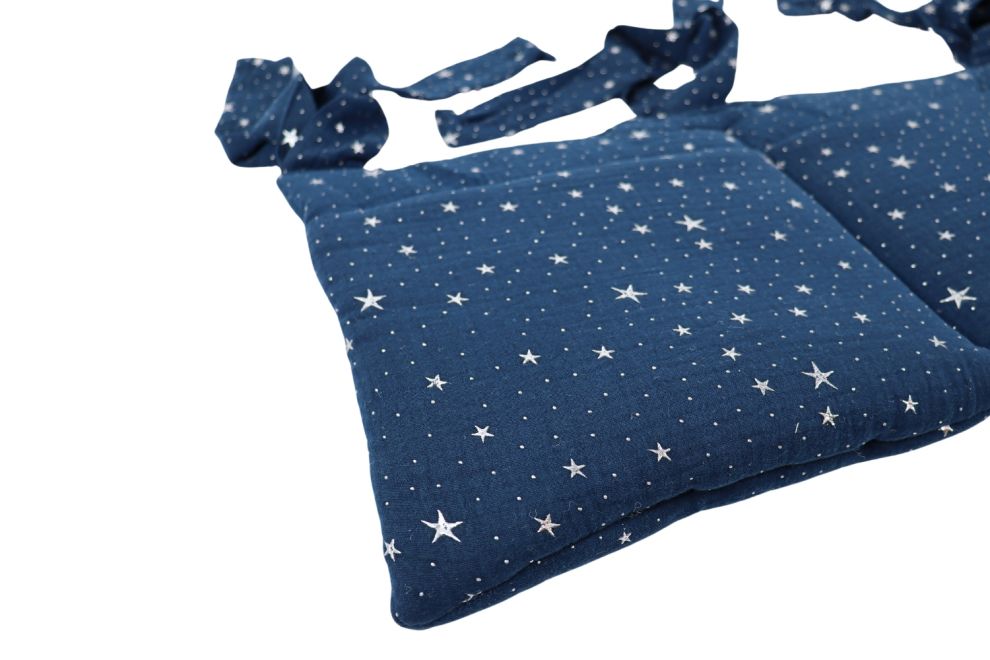 Tasca per letto - Blu con stelle argentate
