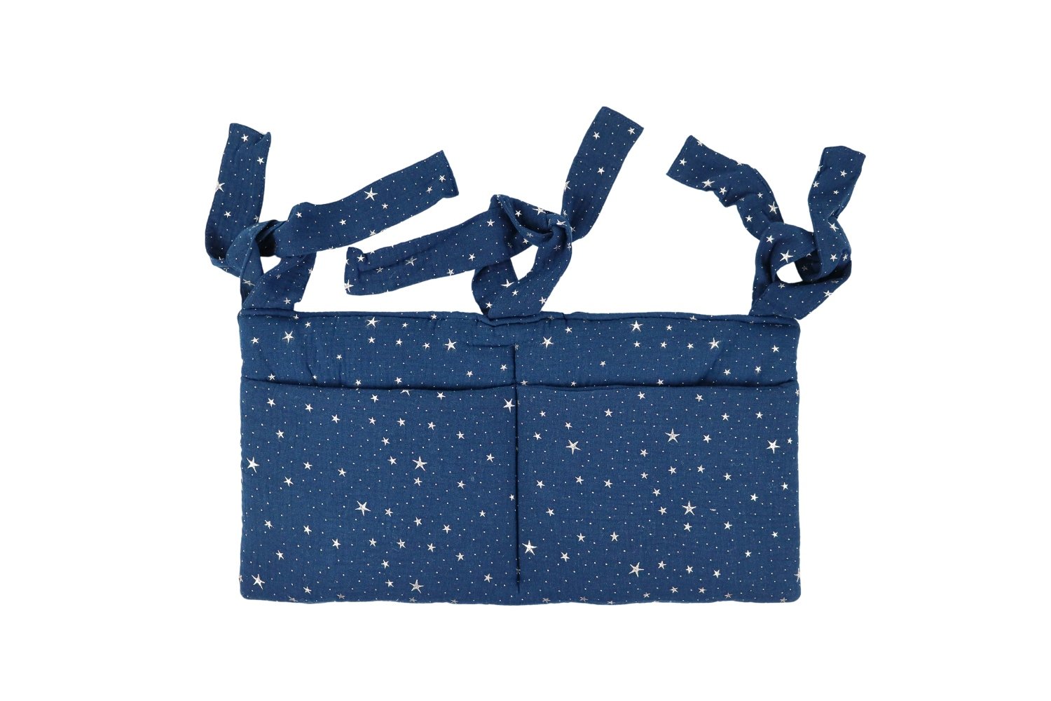 Bolsa de Almacenamiento Cama - Azul marino y estrellas plateadas