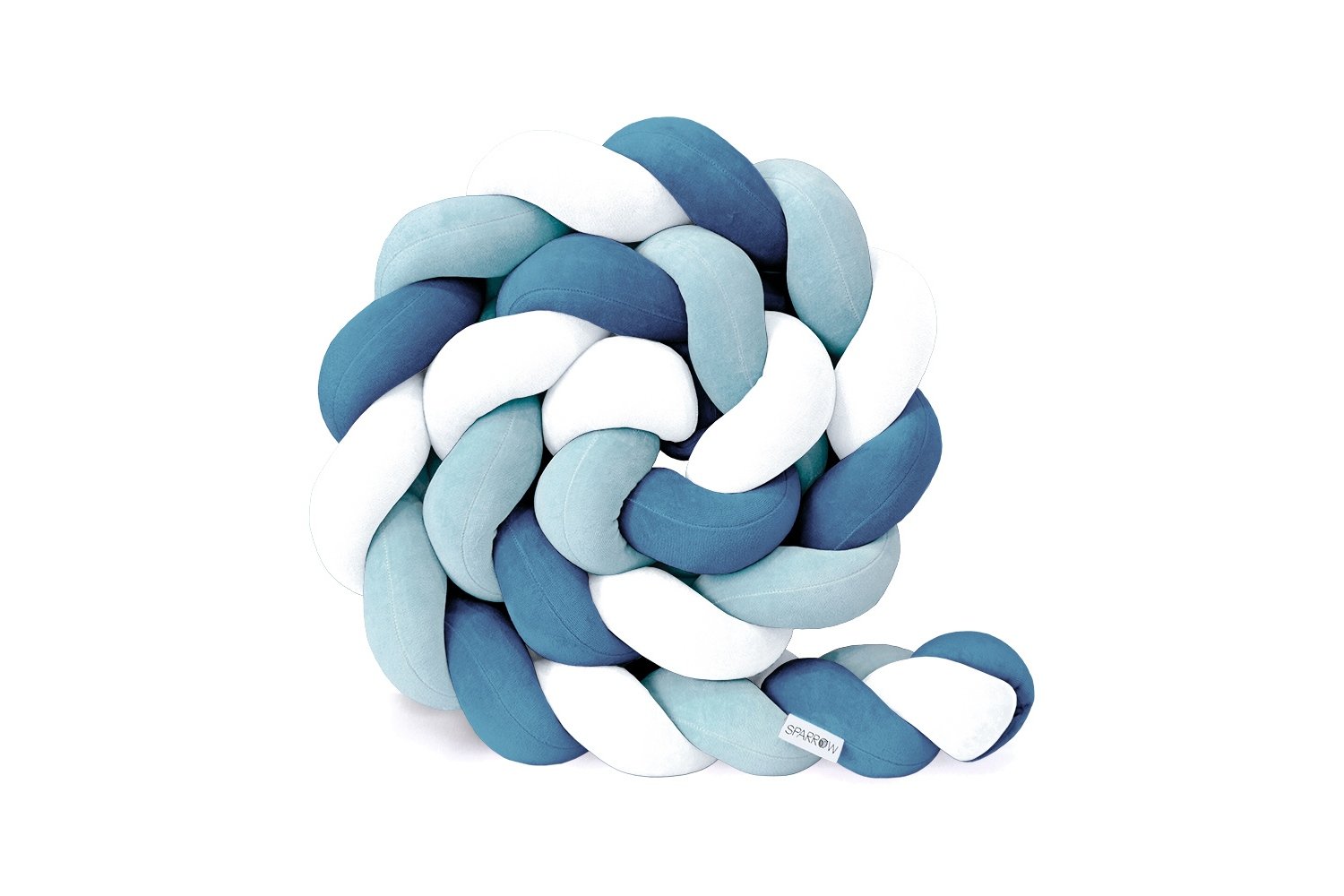 Ice Blue, Petrol Blue and White Bed Bumper - 3 Ropes