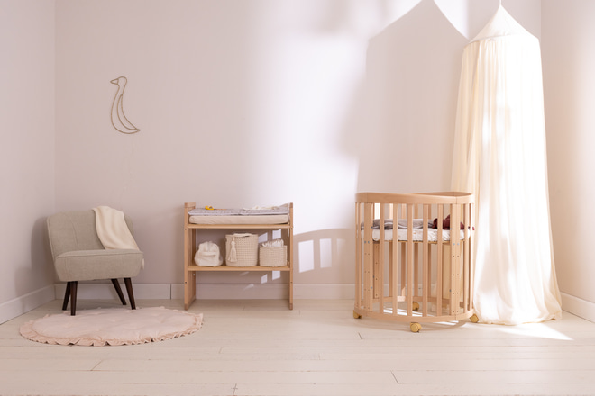 Culla Evolutiva 7 in 1 con materasso - Legno Naturale