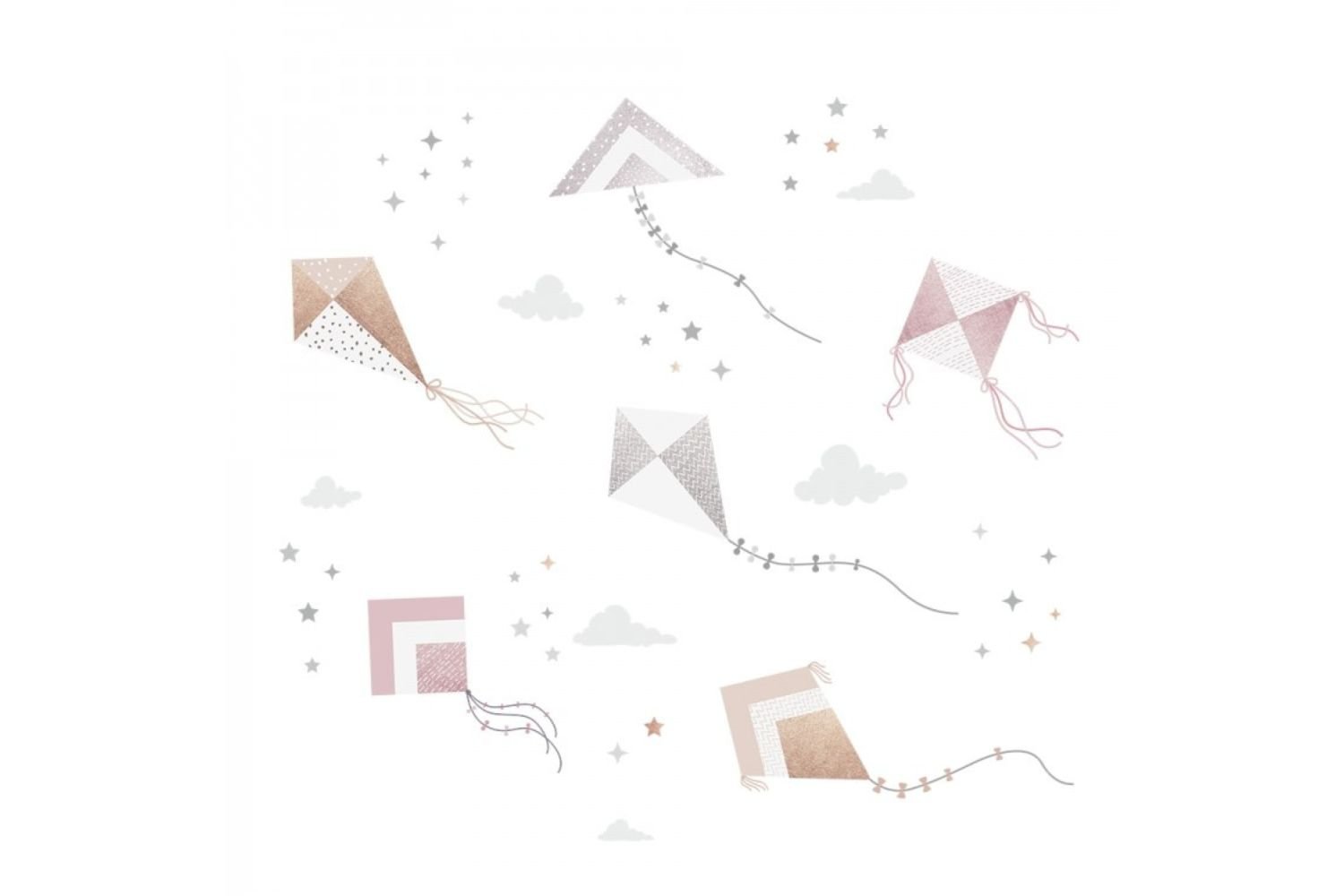 Sticker Cerfs-Volants Rose et Or Sticker Cerfs-Volants Rose et Or