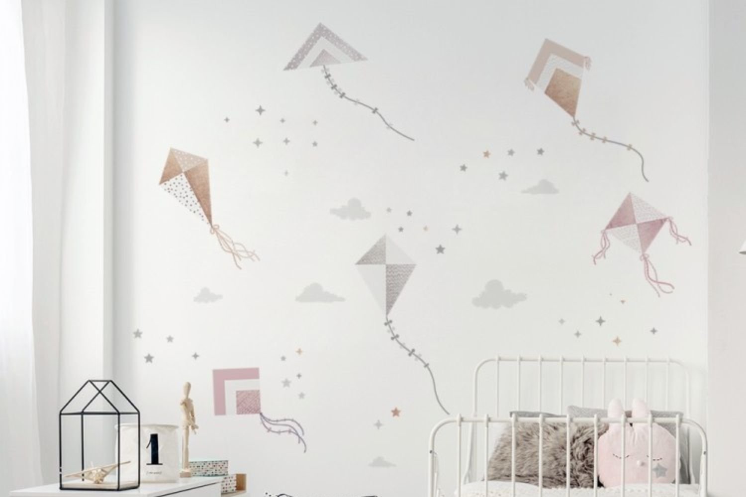Sticker Cerfs-Volants Rose et Or Sticker Cerfs-Volants Rose et Or