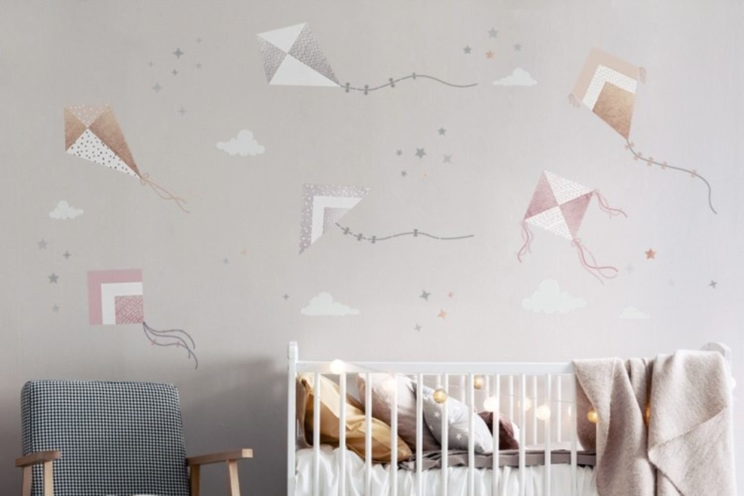 Sticker Cerfs-Volants Rose et Or Sticker Cerfs-Volants Rose et Or