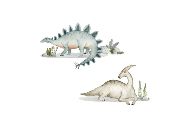 Samolepky Parasaurolophus & Stegosaurus