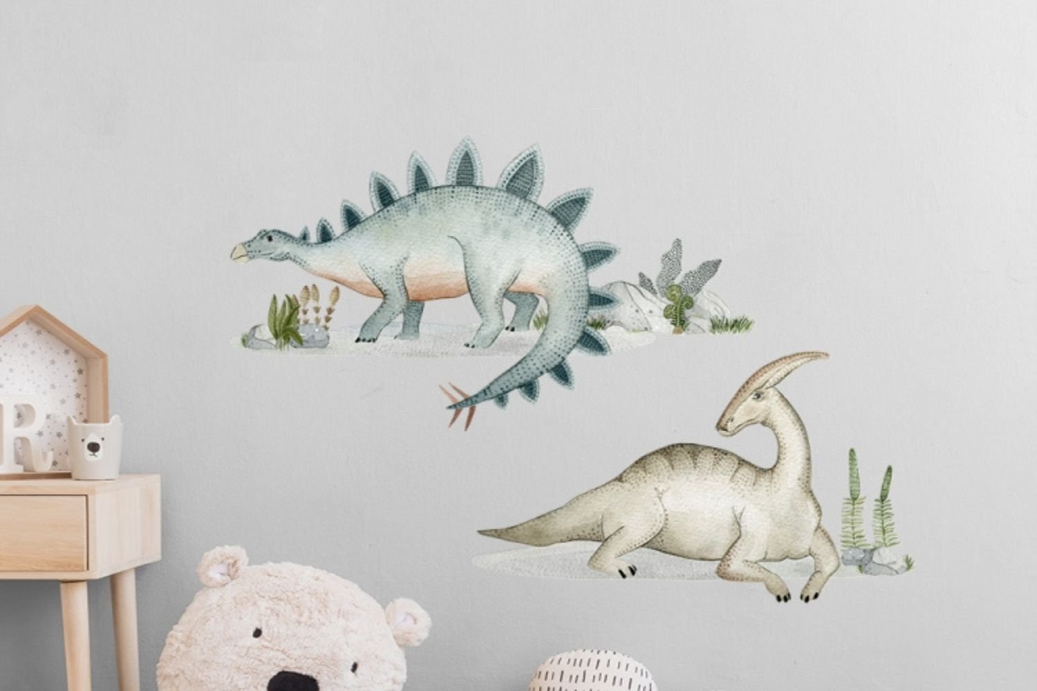 PARASAUROLOPHUS & STEGOSAURUS PARASAUROLOPHUS & STEGOSAURUS