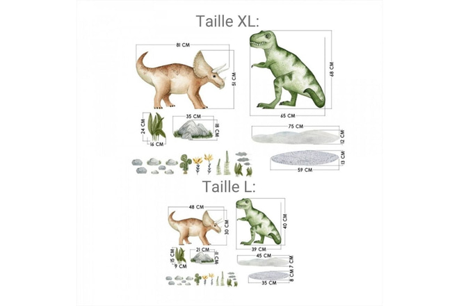 Samolepky Tyrannosaurus & Triceratops 