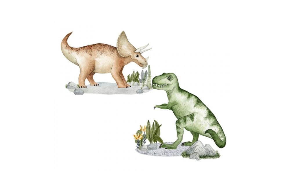Tyrannosaure & Tricératops 