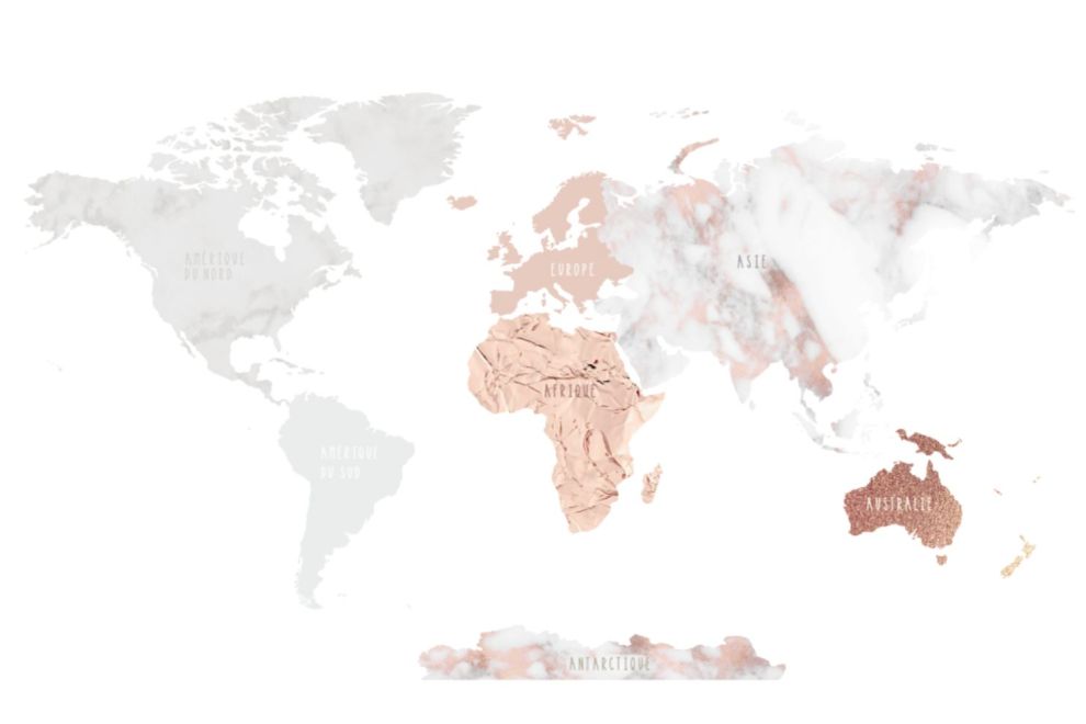 Beige World Map