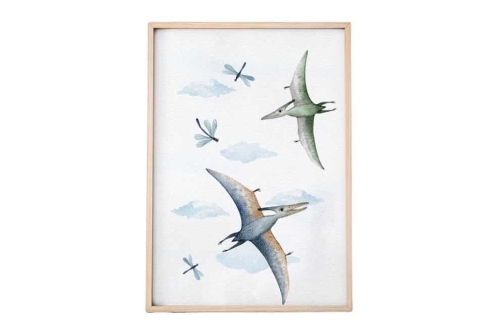 Flying Dinosaurs Poster