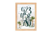Numbers and Palm Trees Poster