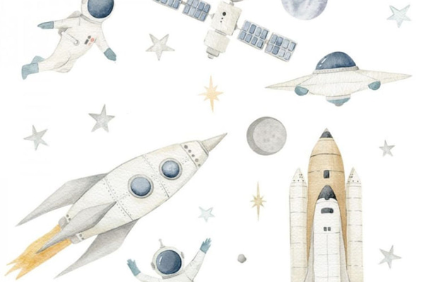 Raketen & Astronauten Stickers