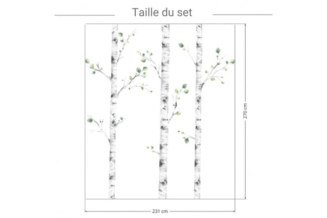 Set Alberi, Uccelli, Cervo e Daino