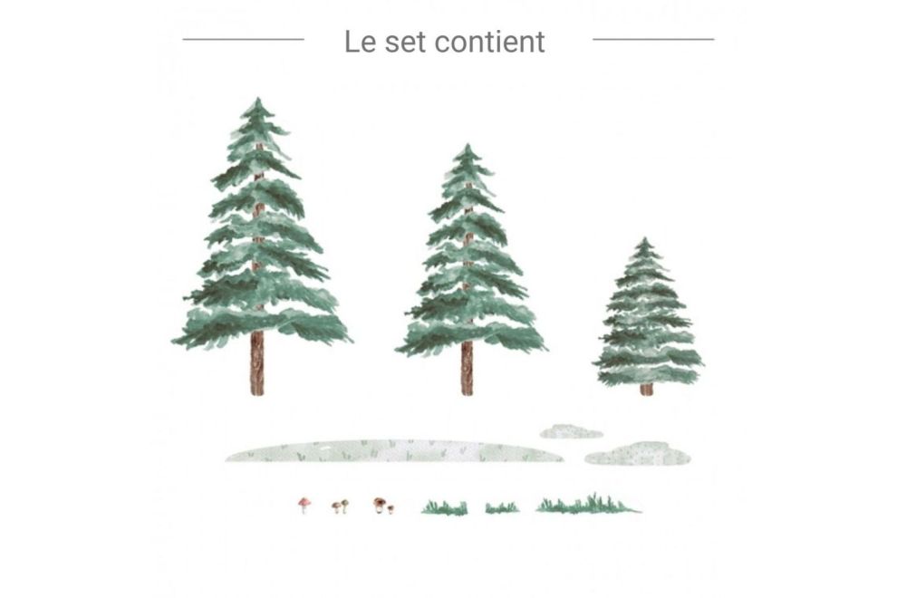 Set of 3 Pine Trees