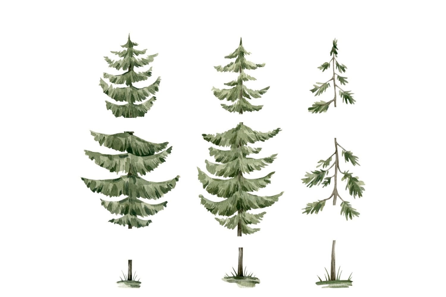 Set Stickers Sapins et Faons