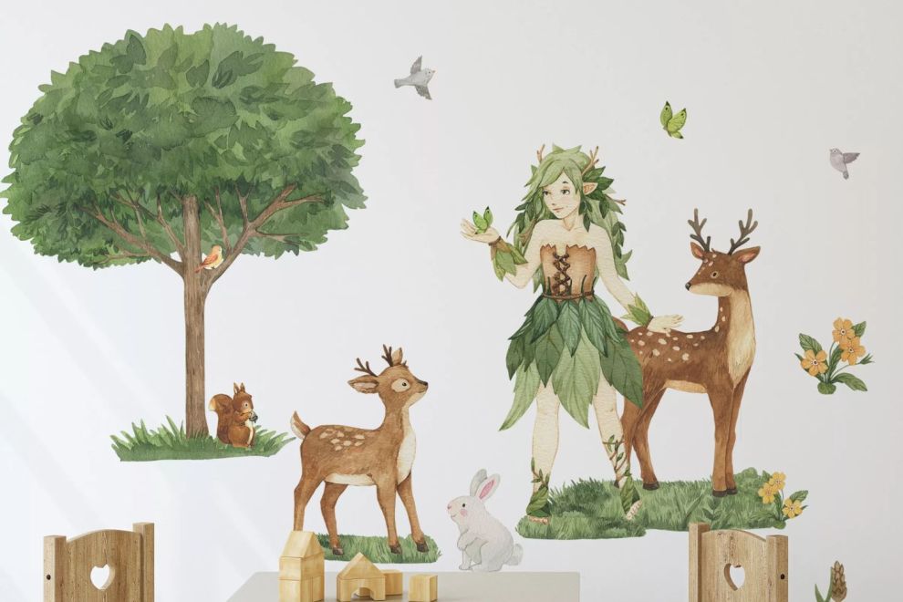 Forest Fairy & Fawns