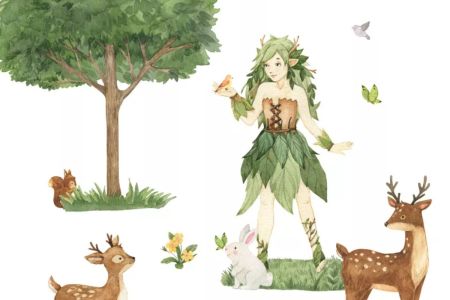 Forest Fairy & Fawns