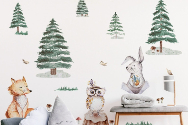Fox, Rabbit, Owl Stickers