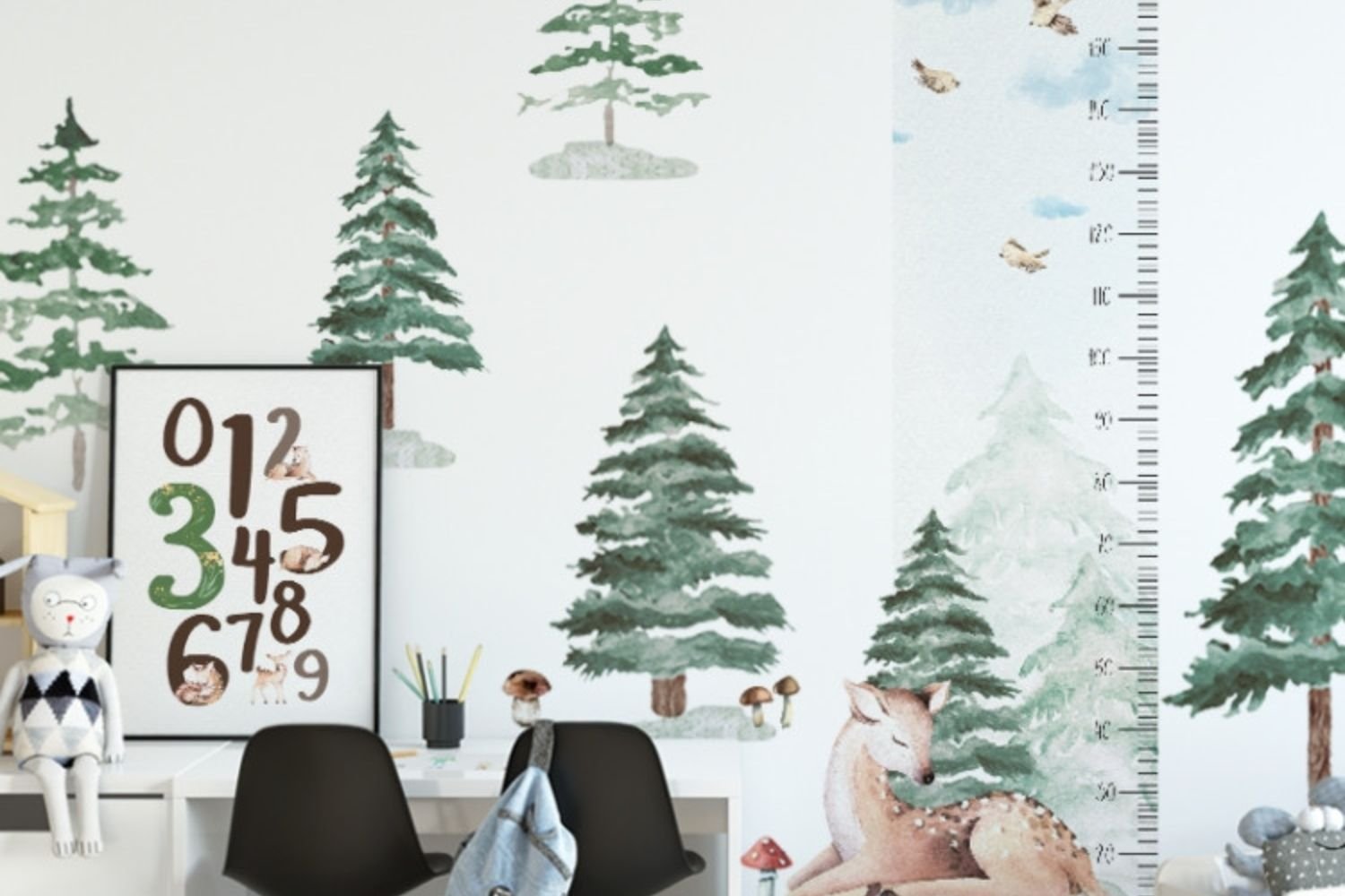 Stickers Set de 8 Sapins - Vert