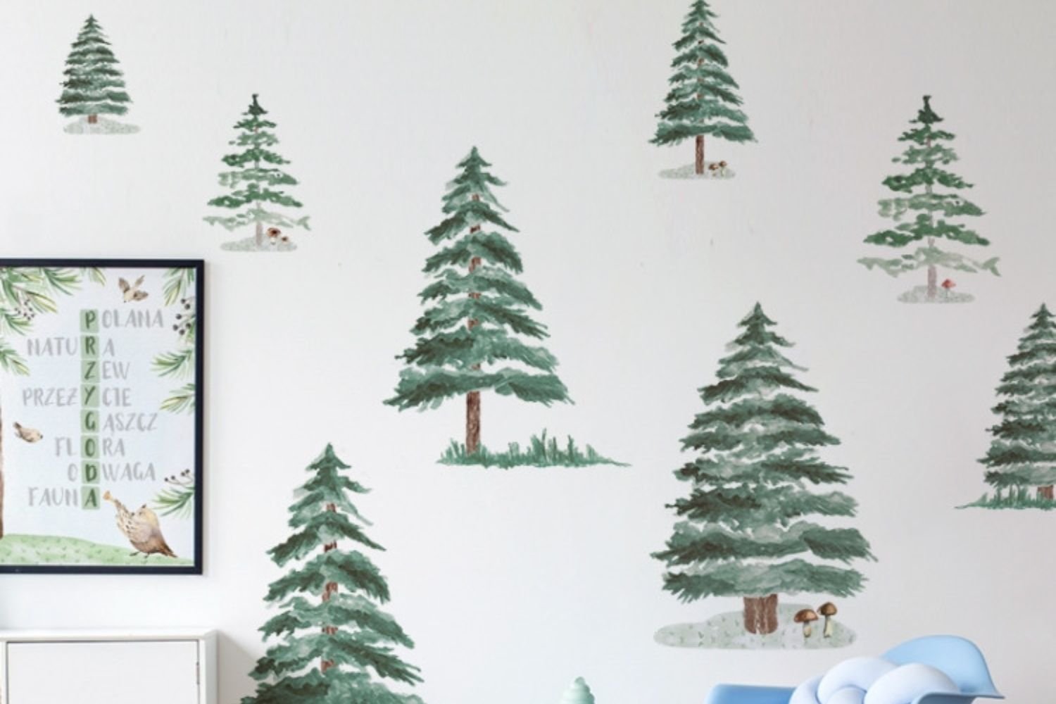 Stickers Set de 8 Sapins - Vert