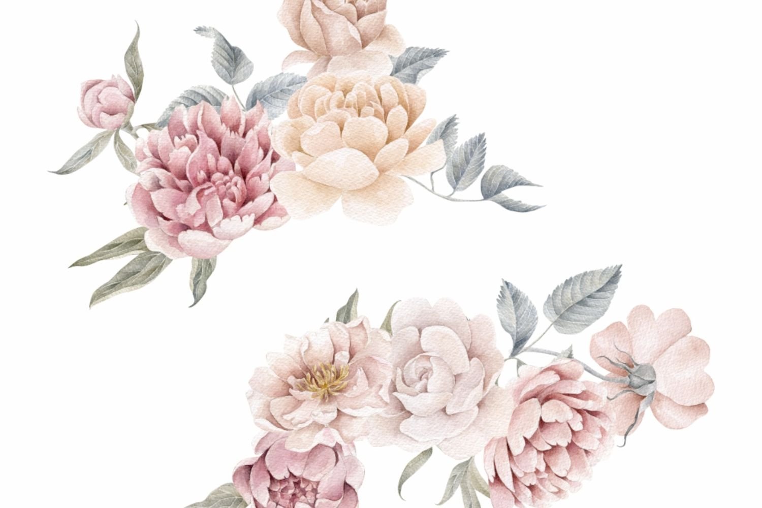 Sticker Roses et Pivoines L