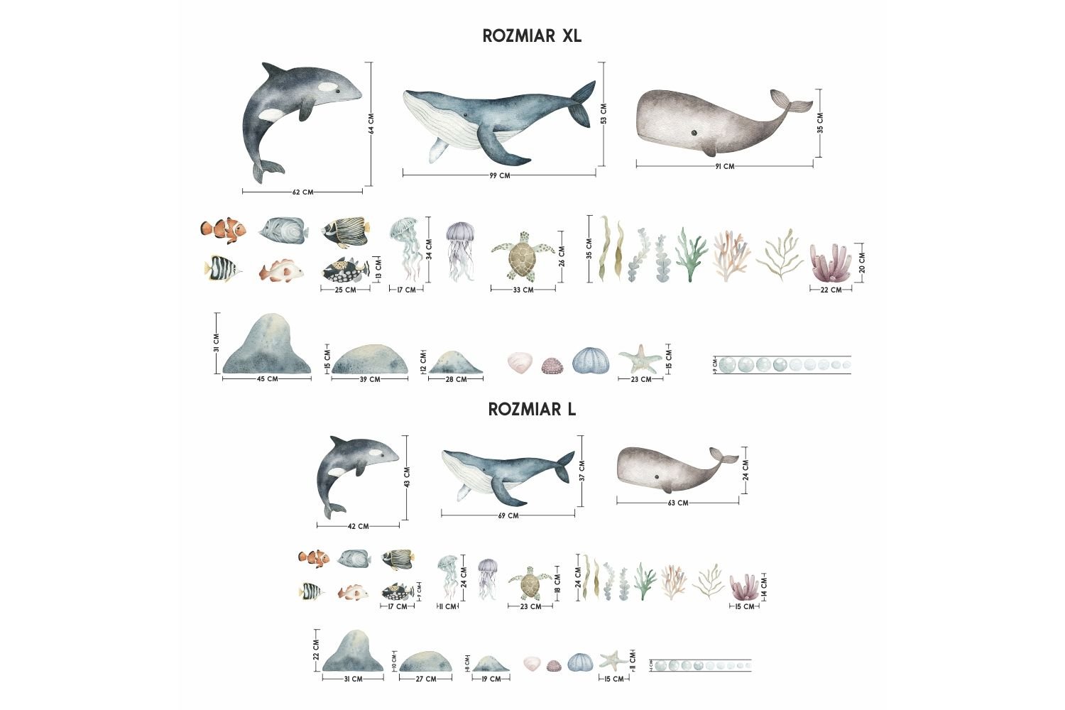 Whales Sticker Set