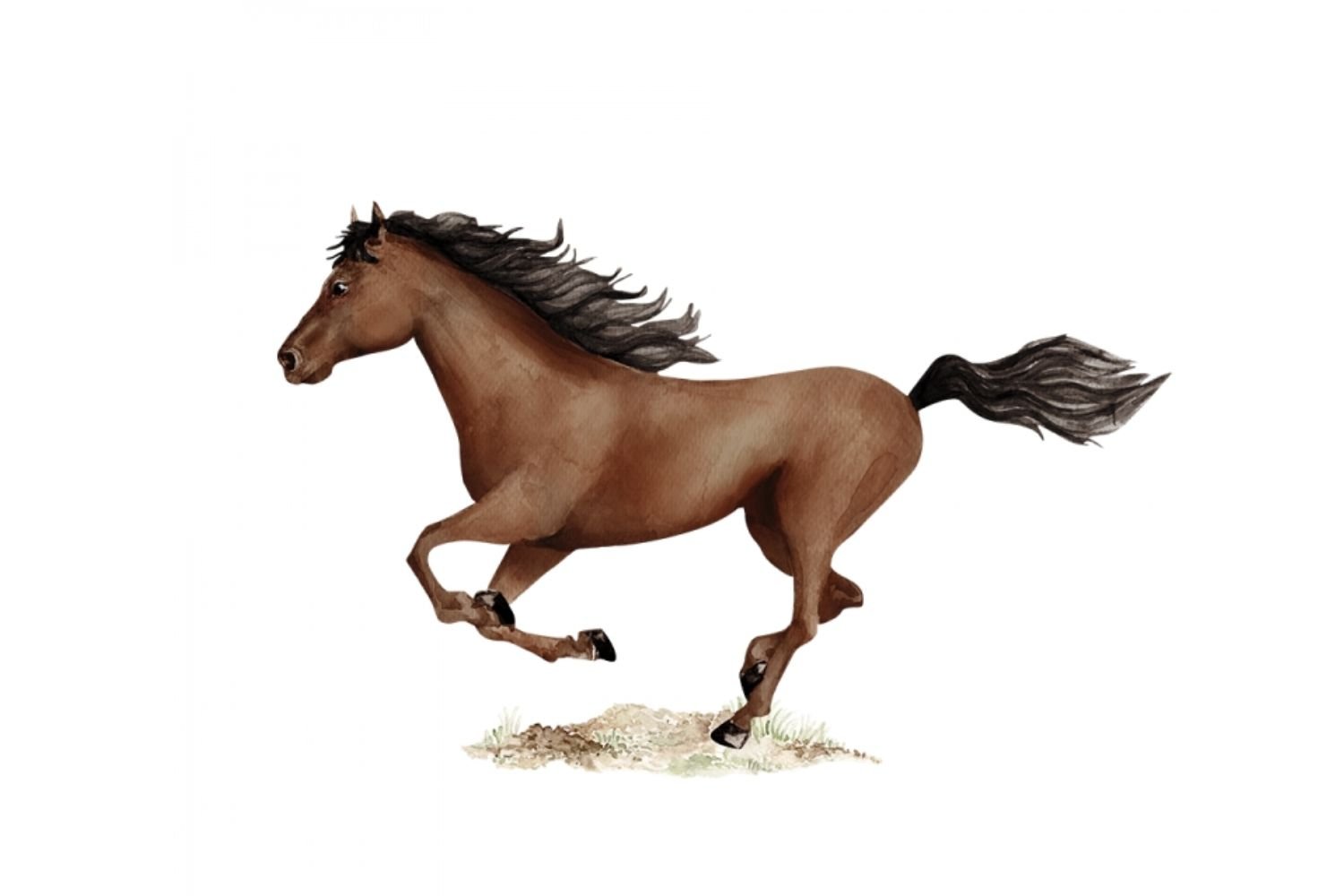 Sticker Cheval Marron