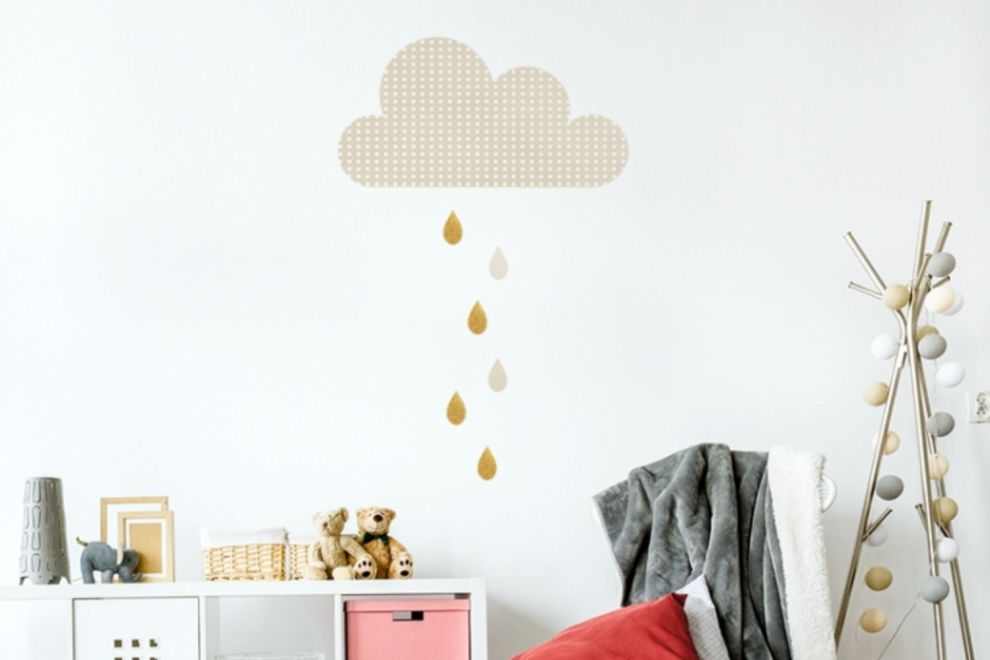 Gold Cloud & Raindrops