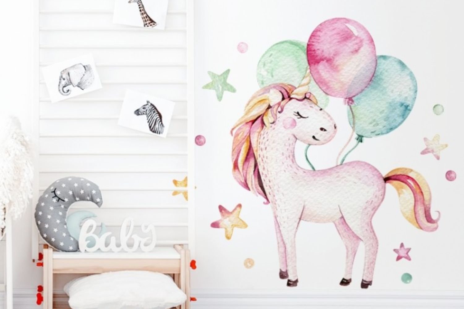 Sticker Licorne et Ballons