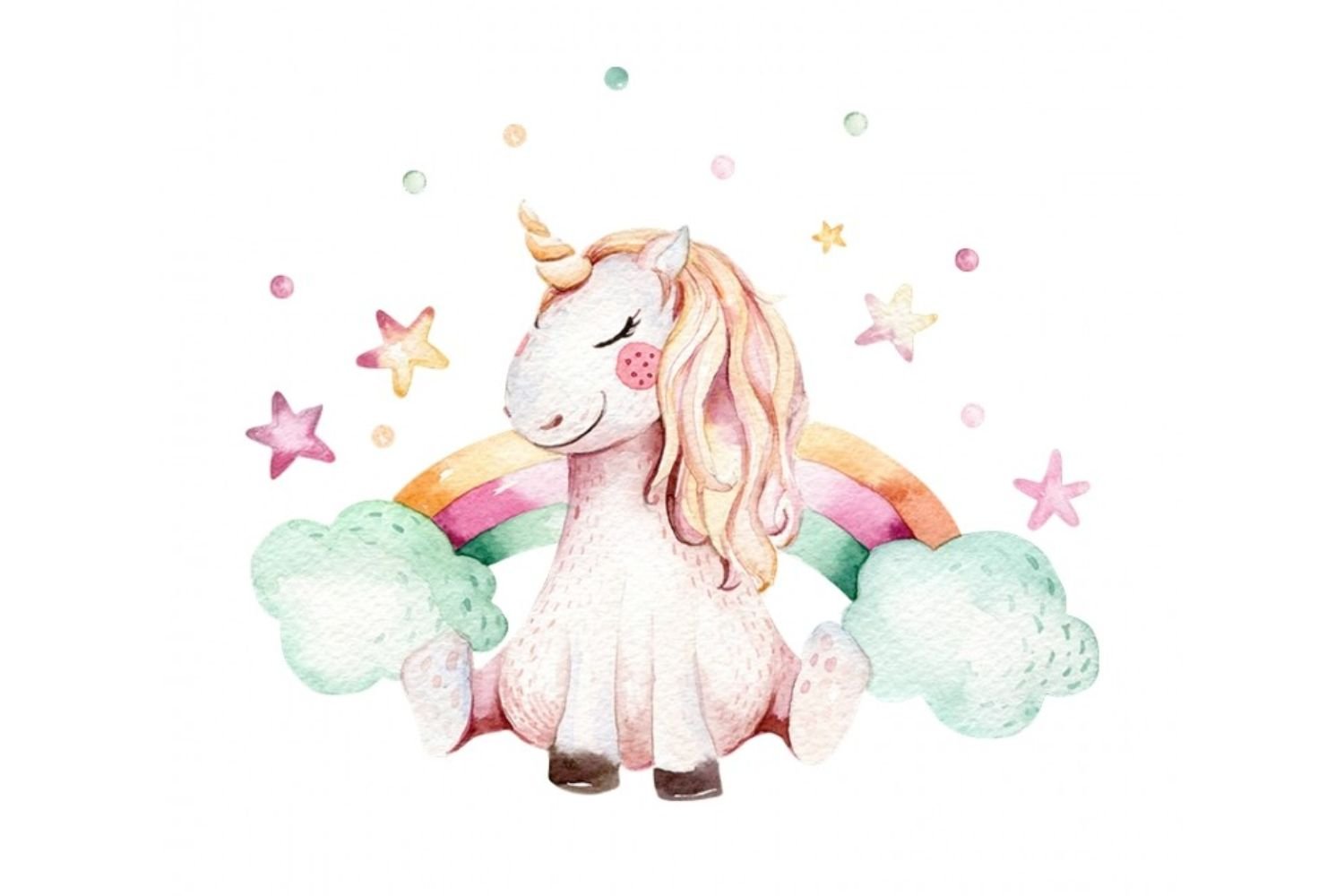 Sticker Licorne et Arc en Ciel