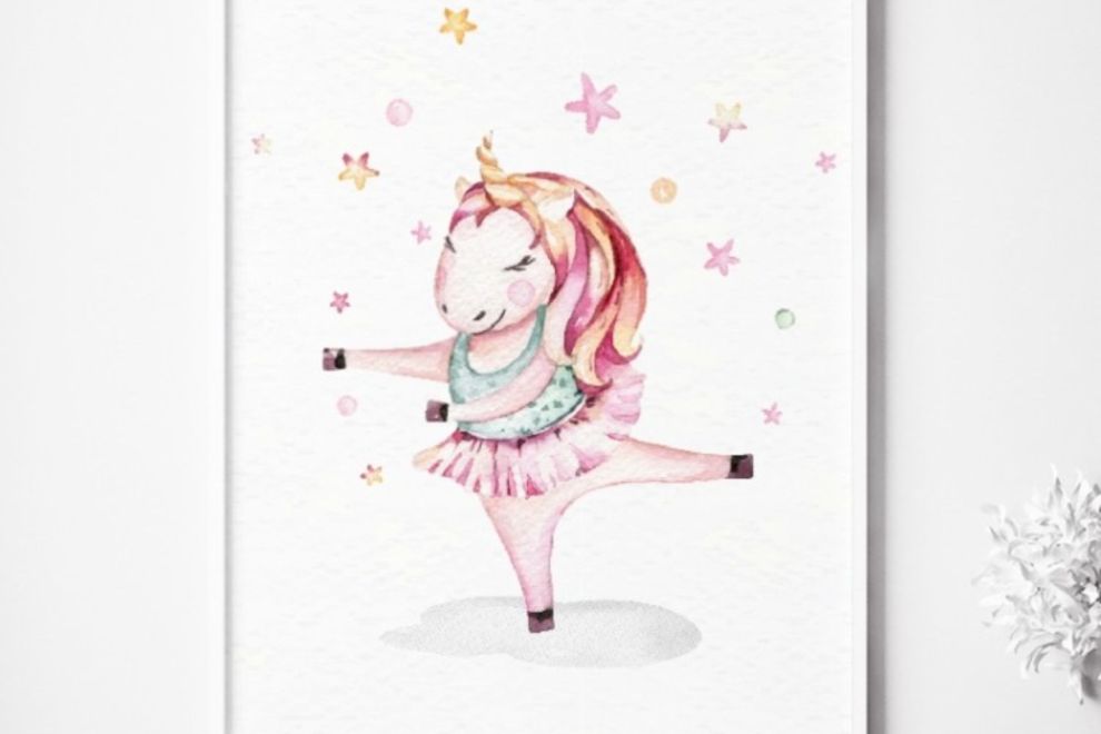 Dancing Unicorn Poster