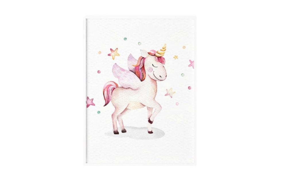 Unicorn and Stars Poster