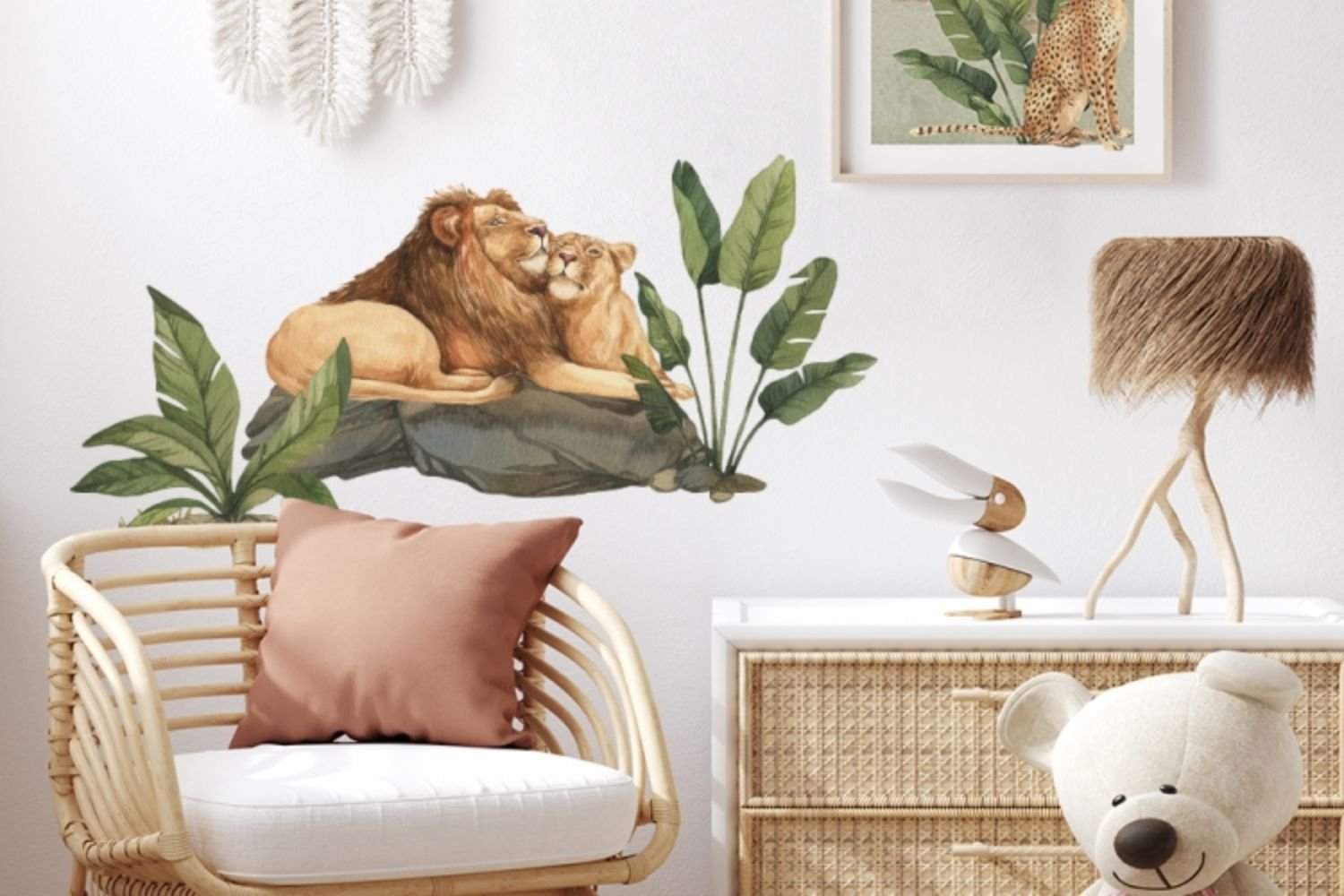 Stickers Lions et Plantes