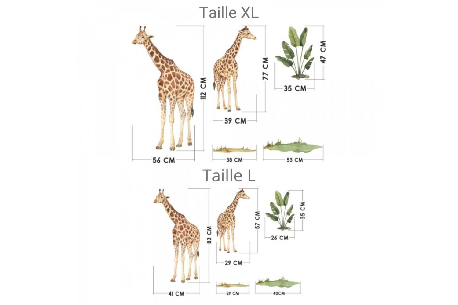 Autocolante Girafa