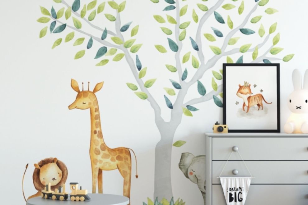 Trees and Jungle Animals Stickers