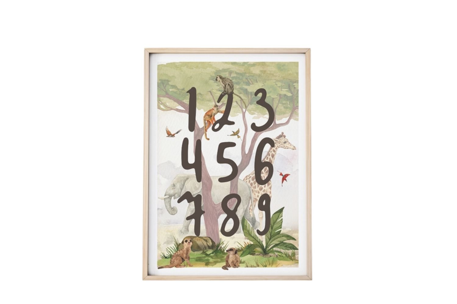 Savannah Numbers Poster