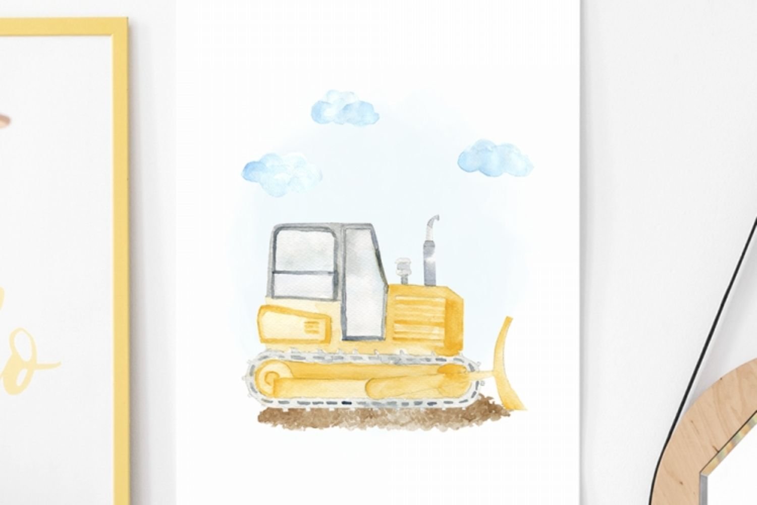 Excavator Truck Poster