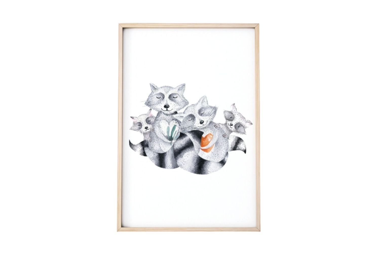 Raccoon Family Poster