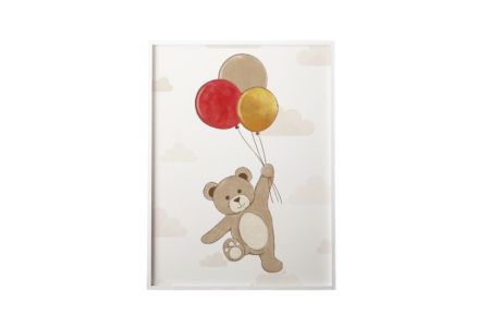 Teddy Bear with Balloons Poster