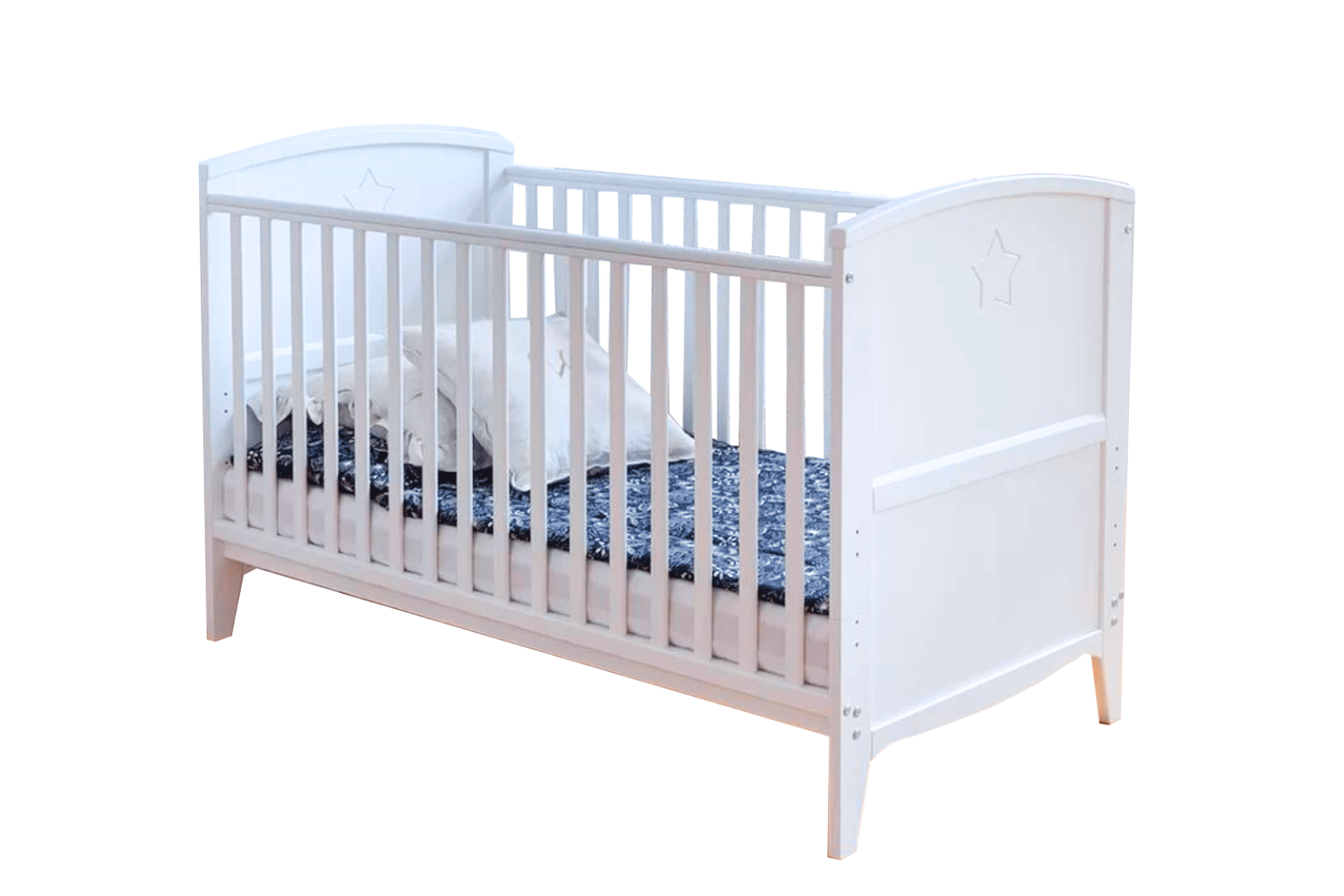 Babybett Starlight Cot 140x70 - Weiß