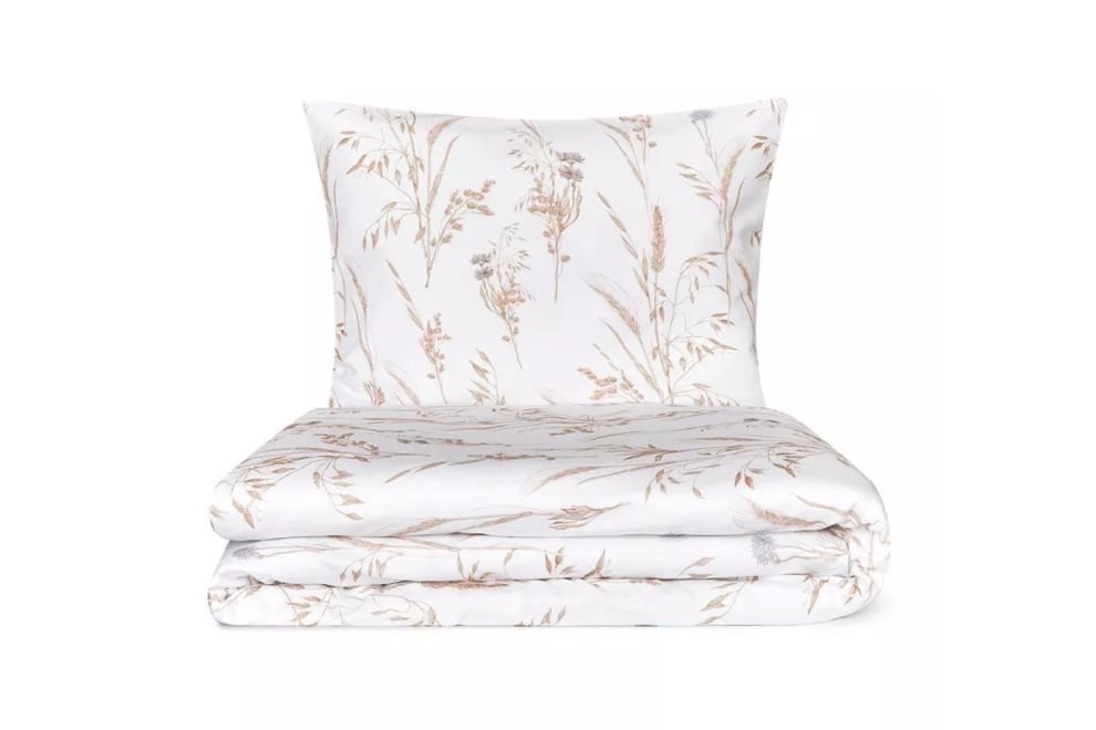 Housse de Couette en Satin de Coton 220x240 - Champ de Blé