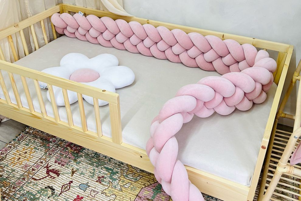 Contorno de Cama 4 cordas - Powder Pink