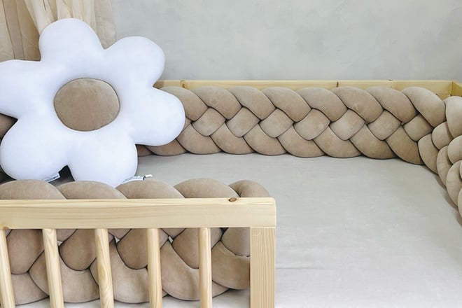 Cappuccino Bed Bumper - 4 Ropes