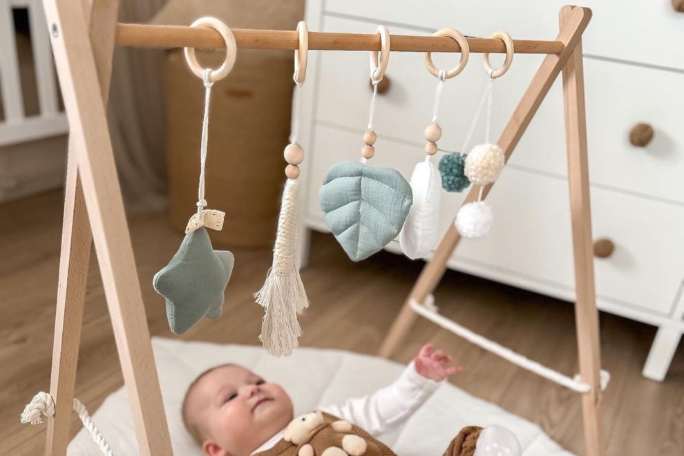 Wooden Baby Gym - Mint